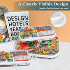 Clear Hard Shell Zipper Cases(3 Packs), Plastic Hard Sided Zippers Pouches Clear Hardshell Pencil Case For Storage, Diaper Bag Organizer Bliss Bins 2*Small/1*Medium - Image 7