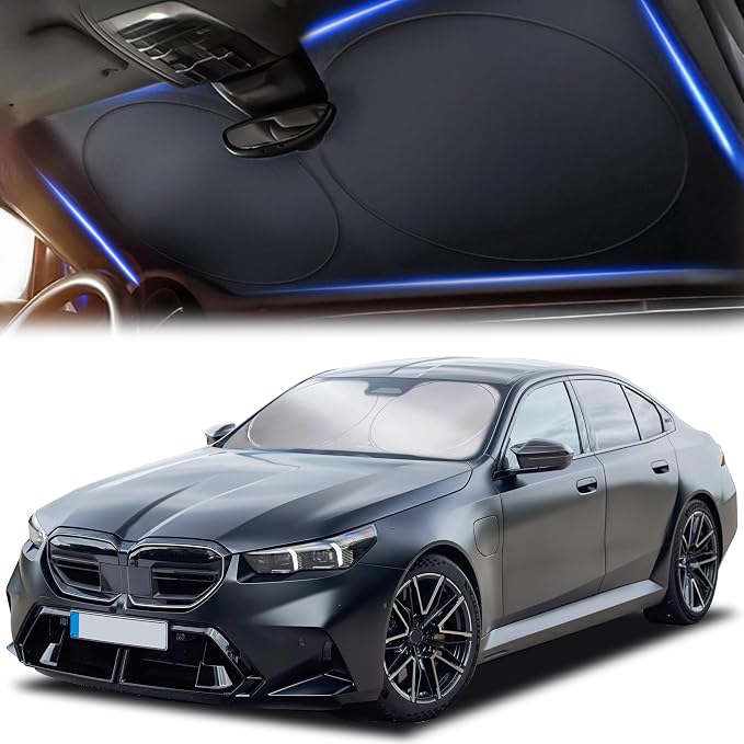 Autovir Car Windshield Sun Shade, 280T Reflective Front Visor Sun Blocker by Autovir