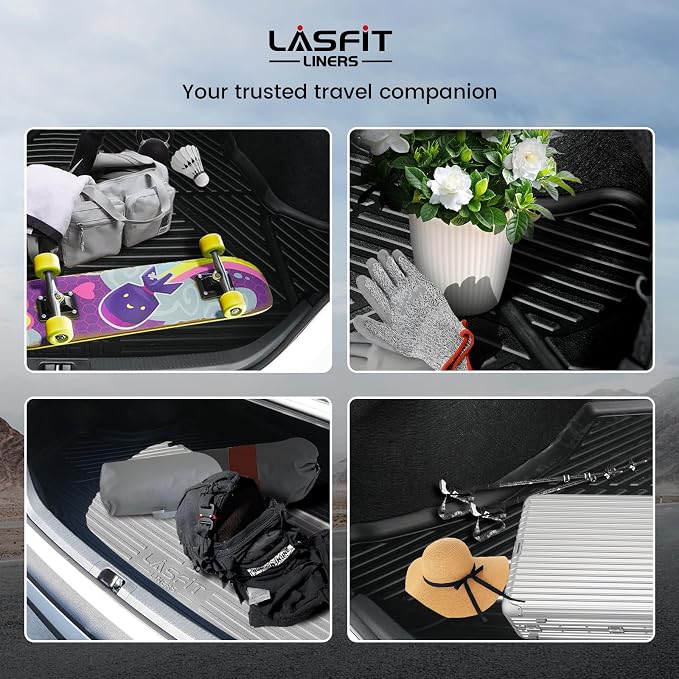 LASFIT Trunk Mat for Honda Accord 2017 2016 2015 2014 2013 (Only Sedan) | All Weather Custom Fit Anti-Slip Pet Friendly Easy Clean TPE Trunk Liner Cargo Mat, Black (NOT Coupe & Hybrid) - Image 9