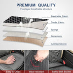 1 Pack Black Ventilated Cooling Car Seat Covers for Summer | 3D Air Mesh, PU Leather, Breathable, with Storage pocket, Non-slip, Universal Fit for Car Truck SUV, Easy to Install - Image 3