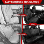 TTX LIGHTING Custom Fit Seat Covers for Honda CR-V 2017-2022 | Original Seat Pattern Faux Leather Waterproof Full Set for 2-Row 5-Seater, Airbag Compatible - Image 7
