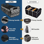 Deosk Trunk Organziers and Storage with Reinforced Handles,Car Accessories for Women/Men 50L Waterproof Polyester Trunk Organzier for Car/SUV/Minivan/Truck(Medium, Cow print) - Image 2