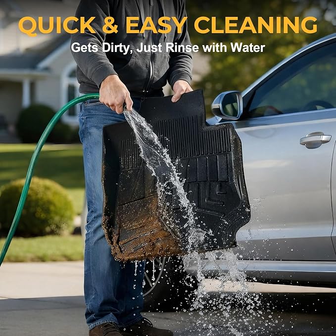 Floor Mats for 2022-2026 Volkswagen Taos FWD Accessories | Full-Coverage Mats Set with Cargo Liner & Backrest Mat, Odorless & Durable, All-Weather Protection, 3D Laser Fit, Quick Setup - Image 8