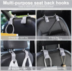 LivTee Car Seat Headrest Hook, Car Headrest Hidden Hook, 4 Pack Universal Auto Car Back Seat Hook Organizer for Purse Coat, Car Interior Accessories (Gray) - Image 5