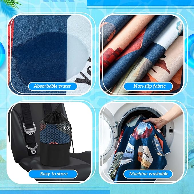 1 Pack Car Seat Towel Cover with Storage Bag, Multi National Parks 1 Style | 63 x 32 in Car Towel Seat Cover Non Slip Waterproof, Gym Workout Swimming Running, Machine Washable Sweat Absorbent Protector - Image 4