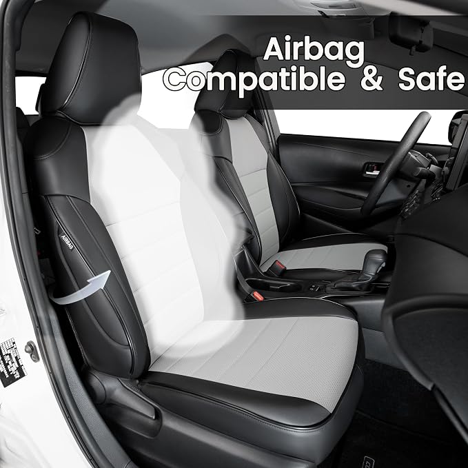 HKZ Customized Special seat Cover for Toyota Corolla (Black+Grey, 2020 2021 2022 Corolla L LE) - Image 4