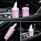 SINGARO Car Tissue Holder, 4 Pack Car Cup Holder Facial Tissues with Travel Tissue Bag, Quick and Convenient Flower Combination Car Tissue Box(4 Canisters/200 Tissues) Pink - Image 5