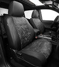 Car Seat Covers Fit for Toyota Tacoma 2016-2023 Double/Crew Cab,Black | Custom Faux Leather Full Set,Waterproof & Wear-Resistant,Fits Tacoma 3rd Gen SR,SR5,Limited,TRD Sport,TRD Off-Road,TRD Pro by Vidokena