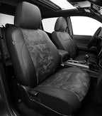Car Seat Covers Fit for Toyota Tacoma 2016-2023 Double/Crew Cab,Black | Custom Faux Leather Full Set,Waterproof & Wear-Resistant,Fits Tacoma 3rd Gen SR,SR5,Limited,TRD Sport,TRD Off-Road,TRD Pro by Vidokena