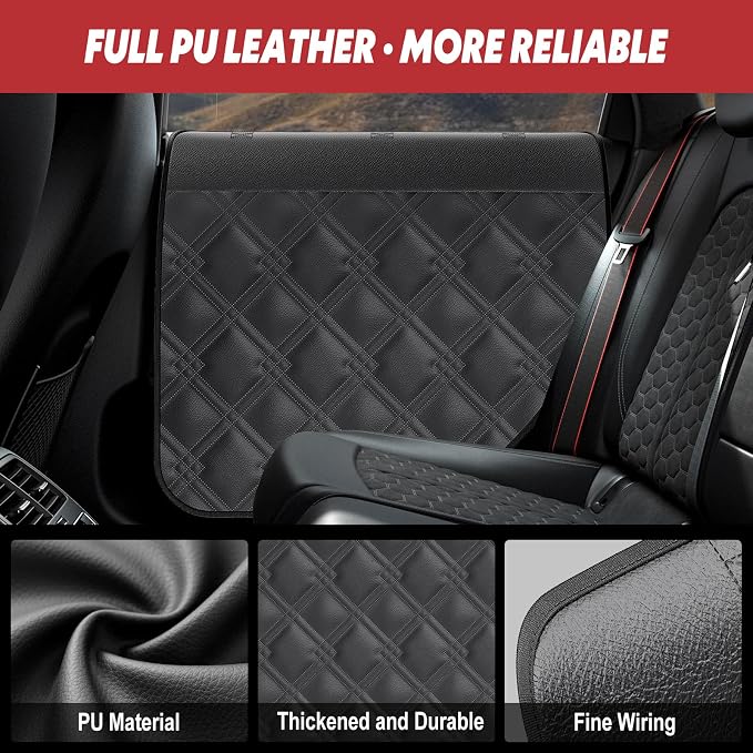 Surfcabin Dog Car Door Protector: 20% Larger Design for Sedans & Small SUVs | Thickened PU Material Waterproof Fabric, 2 Packs Full Door Panel Covers, Protects Doors from Dog Scratching - Image 4
