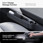 YONZEE 2-in-1 Car Steering Wheel Desk Tray & Car Seat Gap Filler Organizer – Foldable Carbon Fiber Look Table for Laptop, Eating Food, Writing – for Standard Round Steering Wheels - Image 3
