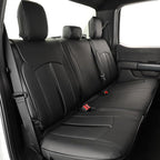 Seat Covers for Ford F150 SuperCrew 2021-2026 Faux Leather | Fits F-150 XL XLT STX Tremor 2021-2026, Lightning Pro XLT 2022-2024 and F250/F350/F450 2023-2026, Waterproof Rear Seat by Custaura