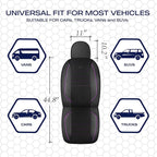 Skechers Air-Cooled Memory Foam Seat Covers,Mesh Thick Car Seat Covers,Piping Leather Car Seat Covers Front Seats,Airbag Compatible,Automotive Comfort Universal FitMost Cars,Vans,Truck,SUV,Purple - Image 5