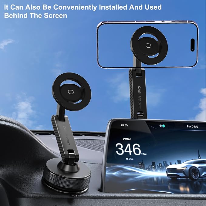 Phone Holder for Your Car Vacuum Magnetic Car Phone Holder for Magsafe 360° Adjustable Car Phone Mount Cell Phone Holders for Your Car for iPhone 17 16 15 14 13 12 Pro Max Plus Air - Image 5
