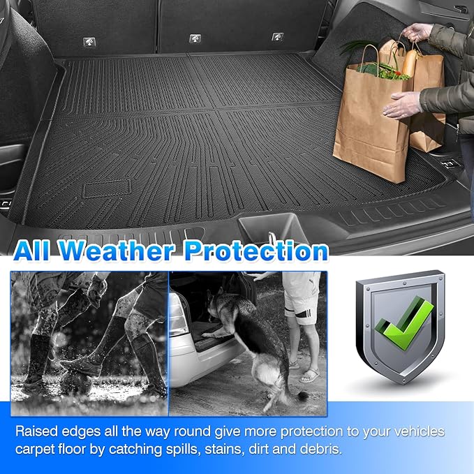 Passport Trunk Mat - Cargo Mat for Honda Passport 2019-2025 All-Weather Cargo Liner for Passport Accessories, Heavy Duty Waterproof Black - Image 7