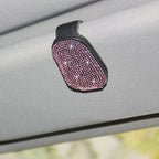 ACODABLEM Bling Car Glass Holder Sun Visor, Bling Crystal Rhinestone Sunglasses Magnetic Holder Mount Universal Eyeglasses Hanger Clip, Ticket Card Clip for Car, Car Sun Visor Accessories (Pink) by ACODABLEM