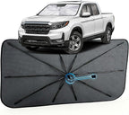 Car Windshield Sun Shade Umbrella for Honda Ridgeline 2017-2026, 1:1 Fit | [Reflective Coated Fabric] Car Shades Sun Visor Keep Car Cool and Protects Interior, Sunshade Umbrella for Front Window by MakeLifeBetter