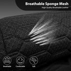 CAR PASS 3D Foam Mesh Leather Back Bench Car Seat Covers,Breathable Rear Seat Cover Universal Fit for Most Cars Sedans SUVs Vans Small Trucks 95% Automotive Backseat, Black - Image 7