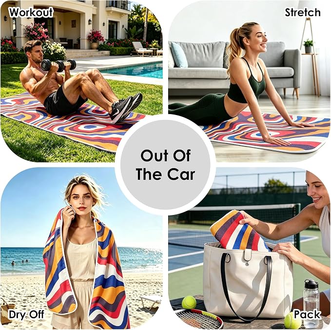 Waterproof Car Seat Cover Towel | Sweat-proof, Universal Fit for SUV & Truck, For Gym, Yoga, Pets, Beach, Non-Slip, Microfiber Fabric, Machine Washable - Image 5