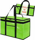 NZ home PRO Large Insulated Food Delivery Bag (2XL, Green, 1 Pack) | Thermal bag, For cold & hot food, Water-resistant, Portable cooler, Soft sided catering tote, Grocery bag with zippered top by NZhome