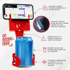 Cup Holder Phone Holder Mount for Car - Universal Adjustable Expander Cradle Hands-Free Driving - Compatible with All Smartphones Car Mount for iPhone Samsung Google Android Mobile Accessories Red - Image 5