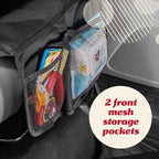 Lusso Gear Car Seat Protector for Baby Car Seat - Thick Padding - Seat Protector Under Baby Car Seat with 2 Mesh Storage Pockets - Black Waterproof Baby Car Seat Protector - Non-Slip Padded Backing - Image 7