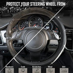 CAR PASS Bling Diamond Black Leather Steering Wheel Cover, Studded Crystal Rhinestones Universal Fit 14" 1/2-15" Glitter for Women Sparkle Girl Fit Suvs,Vans,Sedans,Car,Trucks, Multicolor Diamond - Image 8