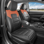 MotorBox Cabin King Western Estate Leather Seat Covers for Trucks & Cars | Brown and Black Car Seat Covers, Waterproof Leather Seat Covers, Car Accessories, Seat Protector, Universal Fit - Image 2