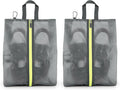 2 Pack Shoe Bags for Travel, Sneaker Bags, Waterproof Travel Shoe Bags with Zipper for Packing, Golf Shoe Dust Bags for Man and Women, Medium, Grey by Quatish