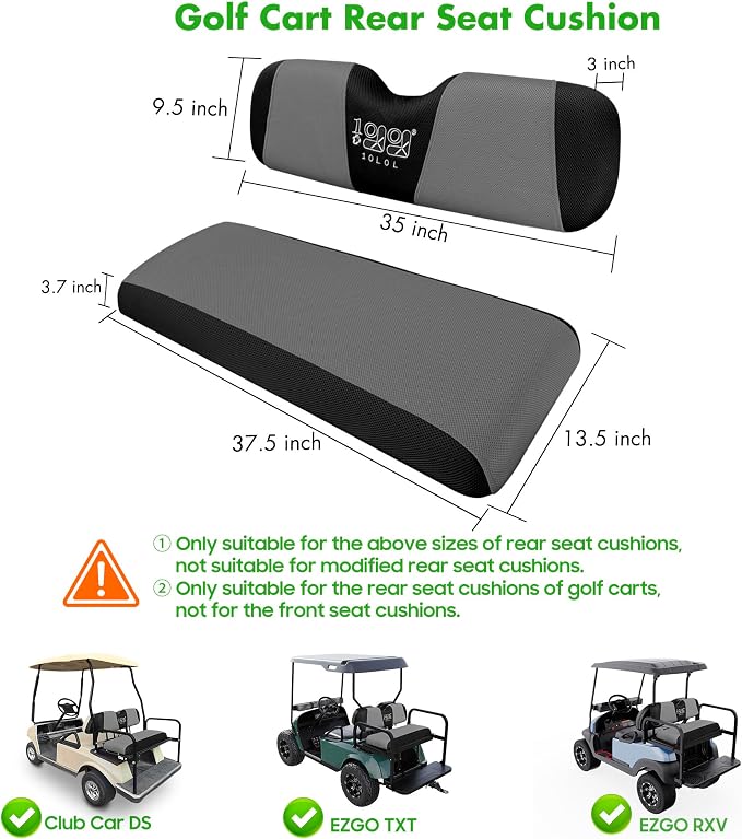 10L0L Golf Cart Seat Covers for Yamaha EZGO Club Car Seat Towel Cushion | Breathable Mesh All-Season Front/Rear Seat Blanket, UV Resistant, Cool Comfort, Machine Washable, Easy On, Great Golf Gift - Image 3