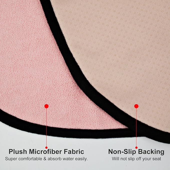 Waterproof Sweating Car Seat Cover for Post Gym Workout, Running, Swimming, Beach and Hiking, Universal Fit Non-Slip Bucket Seat Protector for Cars SUV Trucks, Machine Washable (Pink) - Image 4