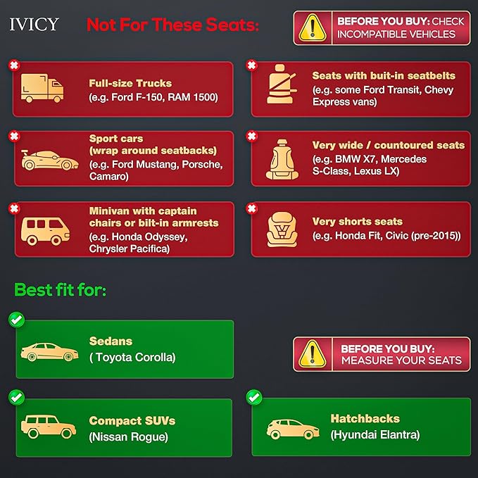 IVICY Faux Suede Front Car Seat Cover, Seat Protector, 1 Unit, Brown | Non-Slip Bucket Sear Cover for Most Cars, SUVs, Vans & Trucks – Machine Washable, Side-Airbag Friendly - Image 5