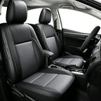 Custom Fit Seat Covers for Toyota Corolla 2014-2019 L, LE, LE Eco | Black Full Set. Premium Faux Leather, Waterproof, Airbag Compatible, easy maintenance, factory-style fit, Precision fit by AOMSAZTO