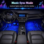 Car Interior LED Lights,4 in 1 RGB APP Control Automotive Under Dash Neon Ambient Lighting with USB Port,Music Sync Auto Footwell Lamp,Car Interior Atmosphere Light - Image 5