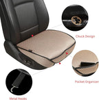 Auto Newer Breathable Universal Four Seasons Car Seat Covers, Luxury Car Seat Cushion，Protectors for Front Seat Bottoms,Compatible with 95% Vehicles， Fit for Cars Truck SUV (Gold Beige,2PCS) - Image 3