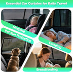 RAV4 Window Shades 2019-2024, Rear Side Mesh, 2PCS | Custom Fit Window Shades, Breathable Mesh Blocks UV Rays, Reduces Heat & Glare, Creates Comfort for Babies & Rear Passengers - Image 7