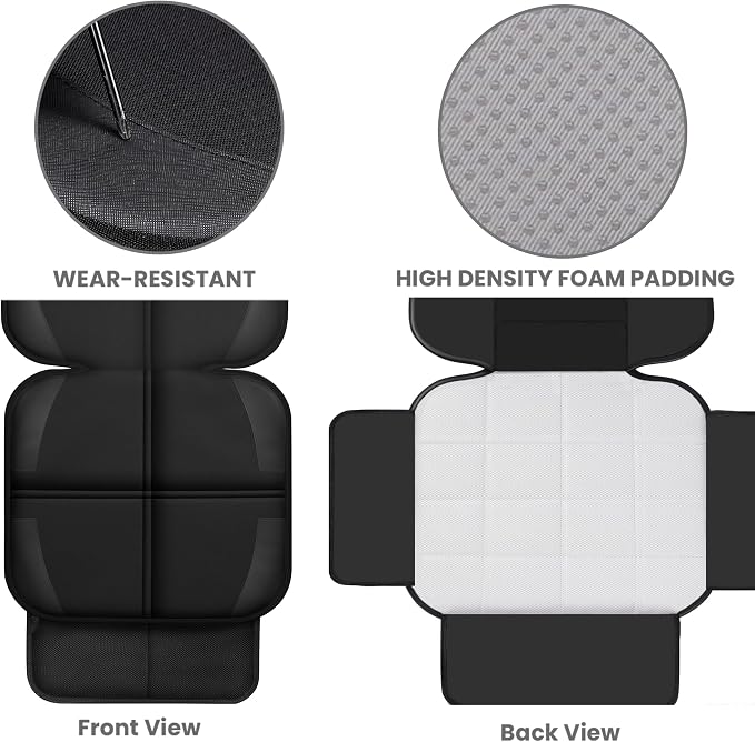 Meolsaek Car Seat Protector for Child Car Seat，600D Waterproof Car Seat Cover，Thickest Padded Non-Slip Fabric for Child and Pet with Pockets (1 pc) - Image 3