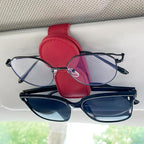 KIWEN Sunglasses Holder for Car Visor, Magnetic Leather Sunglass Eyeglass Hanger Clip for Car Sun Visor Accessories (1, Gray) - Image 9