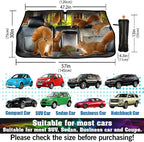 Squirrel Car Windshield Sunshade Umbrella Cute Sun Shade Umbrella for Car Foldable Windshield Umbrella Block UV Rays Heat Keep Vehicle Cool for Cars SUV 57"x30" - Image 3