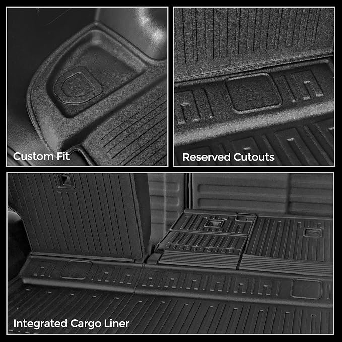 Cargo Mat for 2013-2024 Toyota 4Runner Accessories | w/o Sliding Cargo Tray, Full-Coverage Cargo & Backrest Protection, Odorless TPE, All-Weather Protection, 3D Custom Fit - Image 5