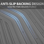 CAR PASS Rubber Car Mats, Waterproof Car Floor Mats All Weather,Car Mat Full Set 3 Piece, Grey Automotive Floor Mat Trim to Fit for Cars Sedan SUVs Trucks, Anti-Slip Easy Clean, All Gray - Image 9