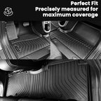 AUXKO All Weather Floor Mats Cargo Mat for Kia Forte Sedan 2014-2018 | High Wall,All-Weather,All Season,Odorless,Anti Slip,Rain&Salt Resistant,TPE Material,Black,Accessories,Pet Friendly - Image 4