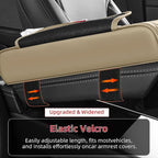 5 in 1 Nappa Leather Console Armrest Cover, Beige | Built-in cup holder, tissue slot, phone holder & 2 storage pockets, practical car accessories fit SUV sedan truck - Image 6