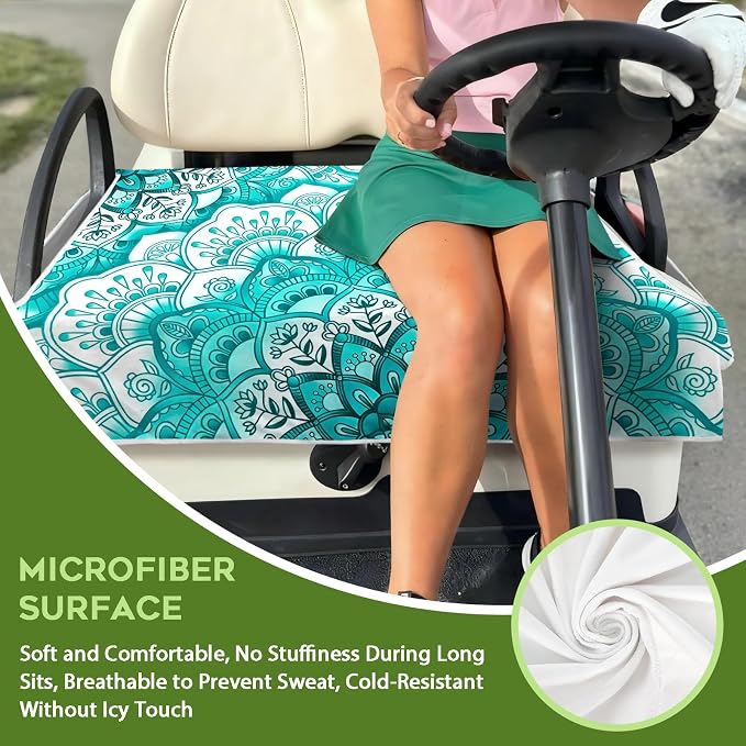 Golf Cart Seat Covers Club Car Golf Cart Accessories for Men Women Golf Carts Seat Towel Blanket 2-Seat Golf Cart Decorations - Image 3