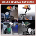 Frokom Cup Holder Expander for Car,Upgraded Car Cup Holder Expander Adapter with Offset Adjustable Base and 8" Tray, Fit Most Large Bottles and Mugs-Yeti Ramblers 14/24/36/46oz, Hydro Flasks 32/40oz - Image 8