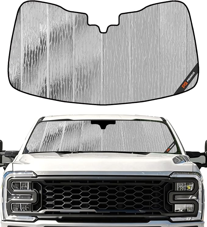Pigenius Windshield Sun Shade for Ford F-250/F-350/F-450/F-550/F-600 2023-2026 Front Window Sunshade - AstraGuard by Pigenius