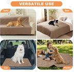 100% Waterproof Dog Bed Cover Pet Blanket, Taupe+Apricote (30"x30") | ,7-Layer Reversible Couch Covers for Dogs Met for Sofa Furniture Car Camping - Image 4