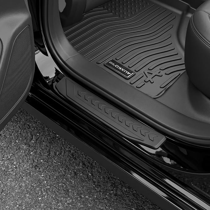 AUXKO Floor Mats Cargo Mat Door Sill for Honda Civic Sedan 2012-2015 | High Wall,All-Weather,All Season,Odorless,Anti Slip,Rain&Salt Resistant,TPE Material,Black,Accessories,Pet Friendly - Image 7