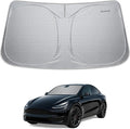 Windshield Sun Shade for Tesla Model 3/Y 2014-2026, Foldable, Car Accessory | Graphene Activated Carbon, Odor-Absorbing, UV and Heat Blocking, Storage Bag Included, Helps Keep the Parked Interior Cooler by AUTOWOEL