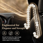 2PCS Elegant Pearl Car Seat Headrest Hook, Cute Seat Pearl Hanger Storage Organizer, Multifunctional Headrest Purse Hook Interior Decoration for Women Girls - Image 3